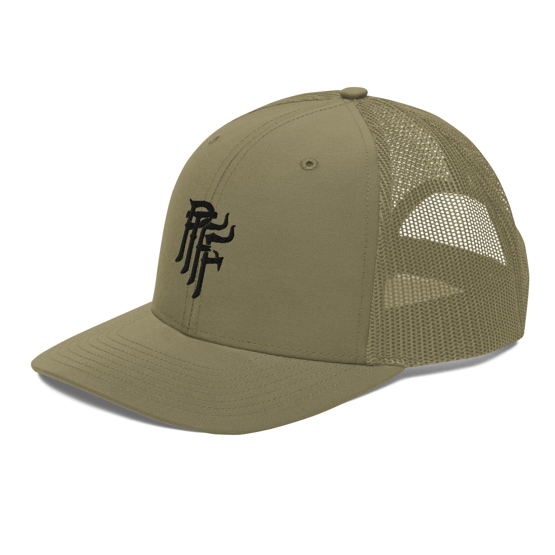 PTFF Embroidered Trucker Hat - Color: Military Green