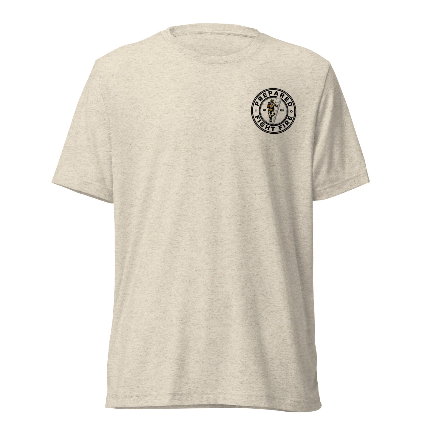 Luck Favors The Prepared Tri-Blend T-shirt - Color: Khaki
