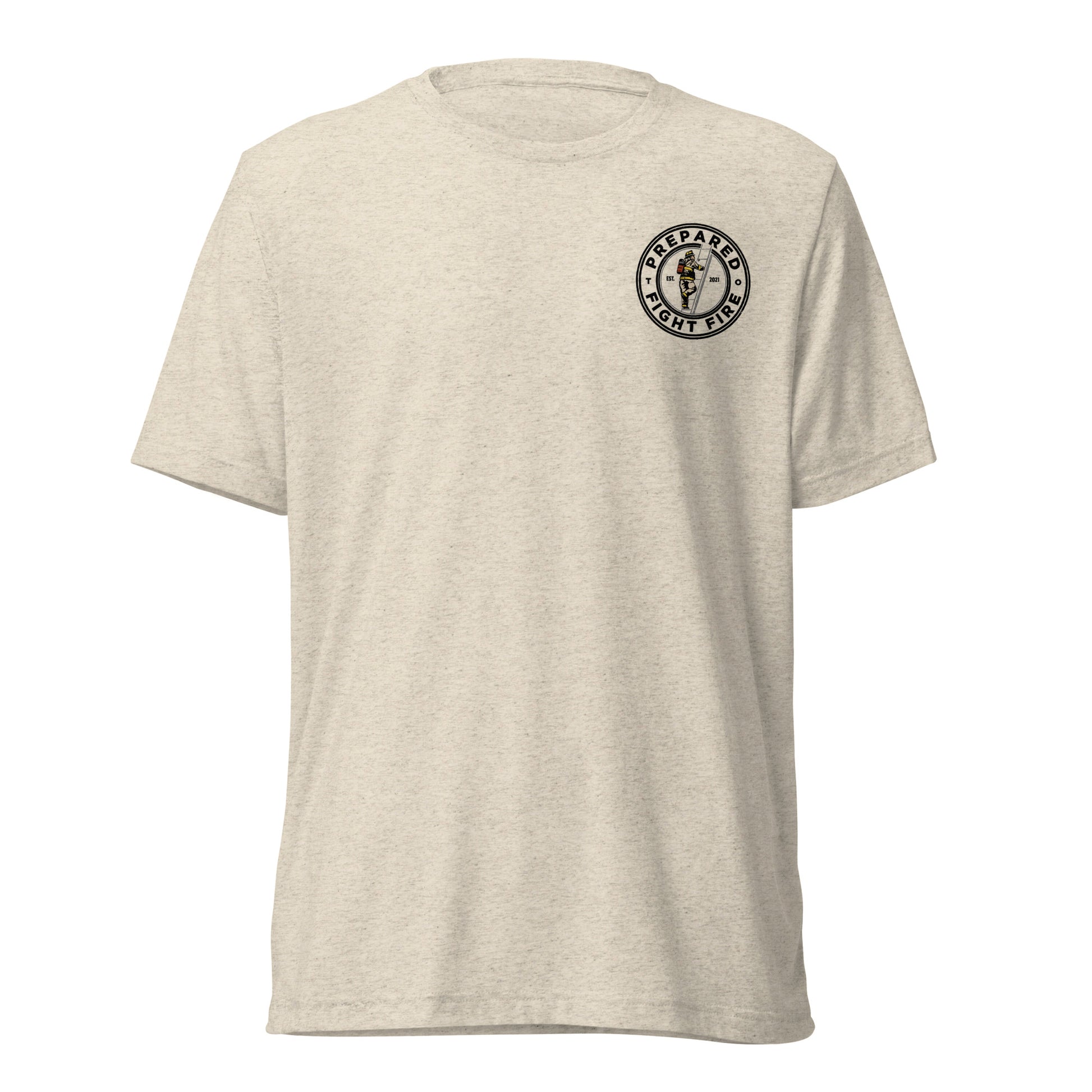 Luck Favors The Prepared Tri-Blend T-shirt - Color: Khaki