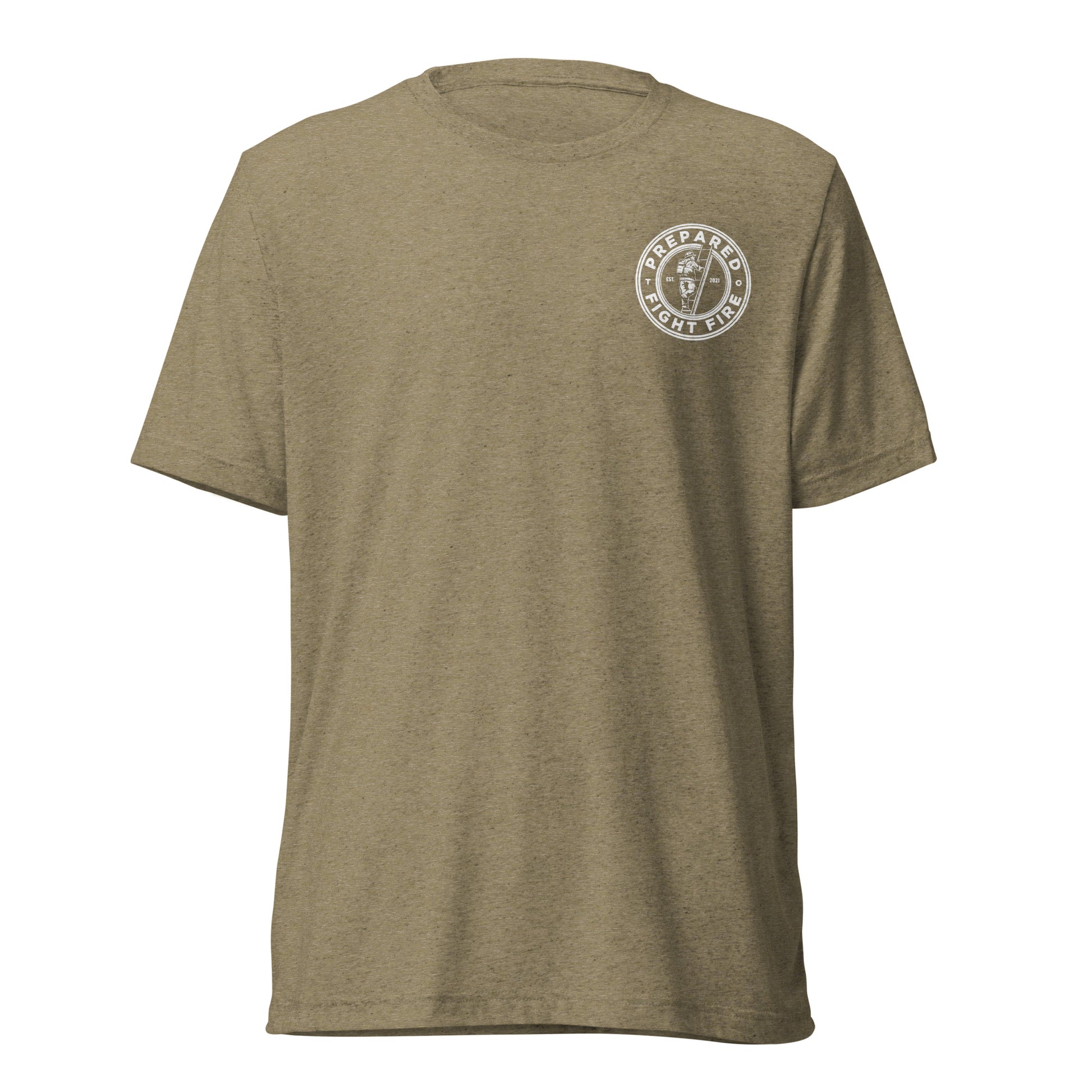 Luck Favors The Prepared Tri-Blend T-shirt - Color: Olive