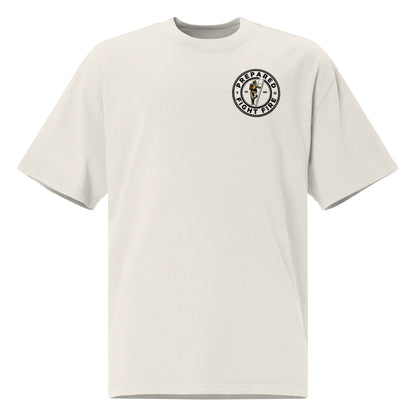 Luck Favors The Prepared Premium Oversized T-shirt - Color: Bone