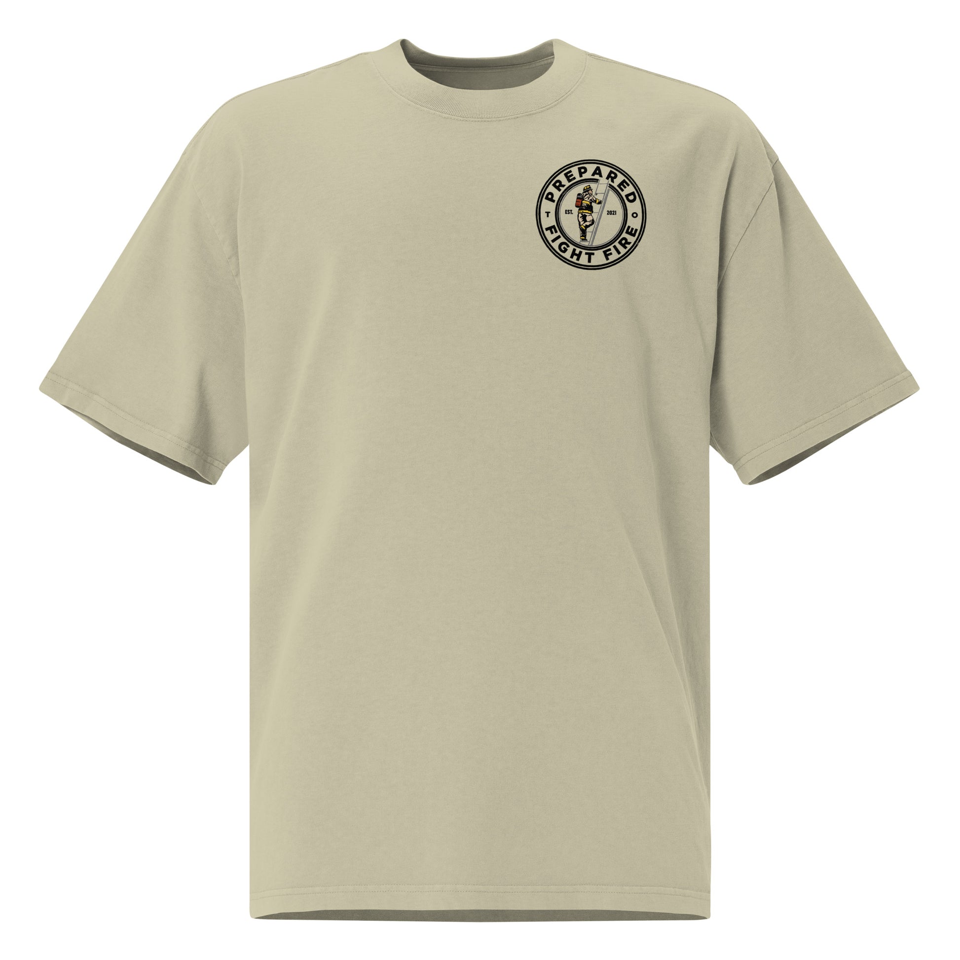 Luck Favors The Prepared Premium Oversized T-shirt - Color: Eucaplyptus