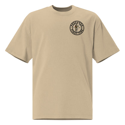 Luck Favors The Prepared Premium Oversized T-shirt - Color: Khaki